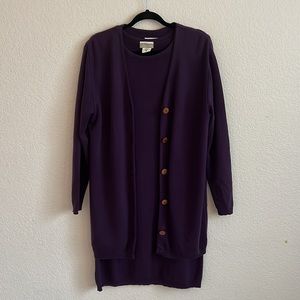 Coldwater Creek Purple Sweater Dress Set 🌷🌸🌺